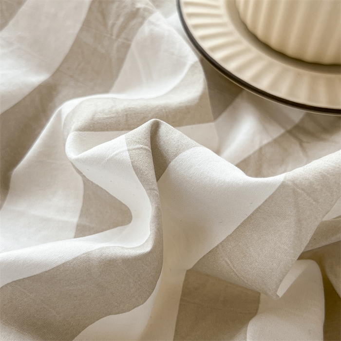 91家纺网 家纺一手货源 找家纺 多品家纺 2025春夏新款超柔水洗棉学生宿舍床笠 暮落浅咖