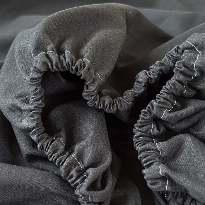 91家纺网 家纺一手货源 找家纺 多品家纺 2025春夏新款超柔水洗棉学生宿舍床笠 深灰