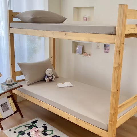 91家纺网 家纺一手货源 找家纺 多品家纺 2025春夏新款超柔水洗棉学生宿舍床笠 杏黄