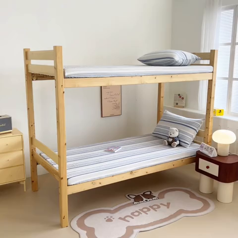 91家纺网 家纺一手货源 找家纺 多品家纺 2025春夏新款超柔水洗棉学生宿舍床笠 苏格兰