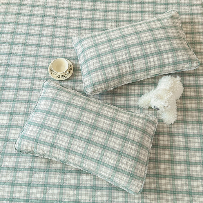 91家纺网 家纺一手货源 找家纺 （总）沐纯家居 2025新款A类全棉色织水洗棉大豆棉床笠-半糖系列