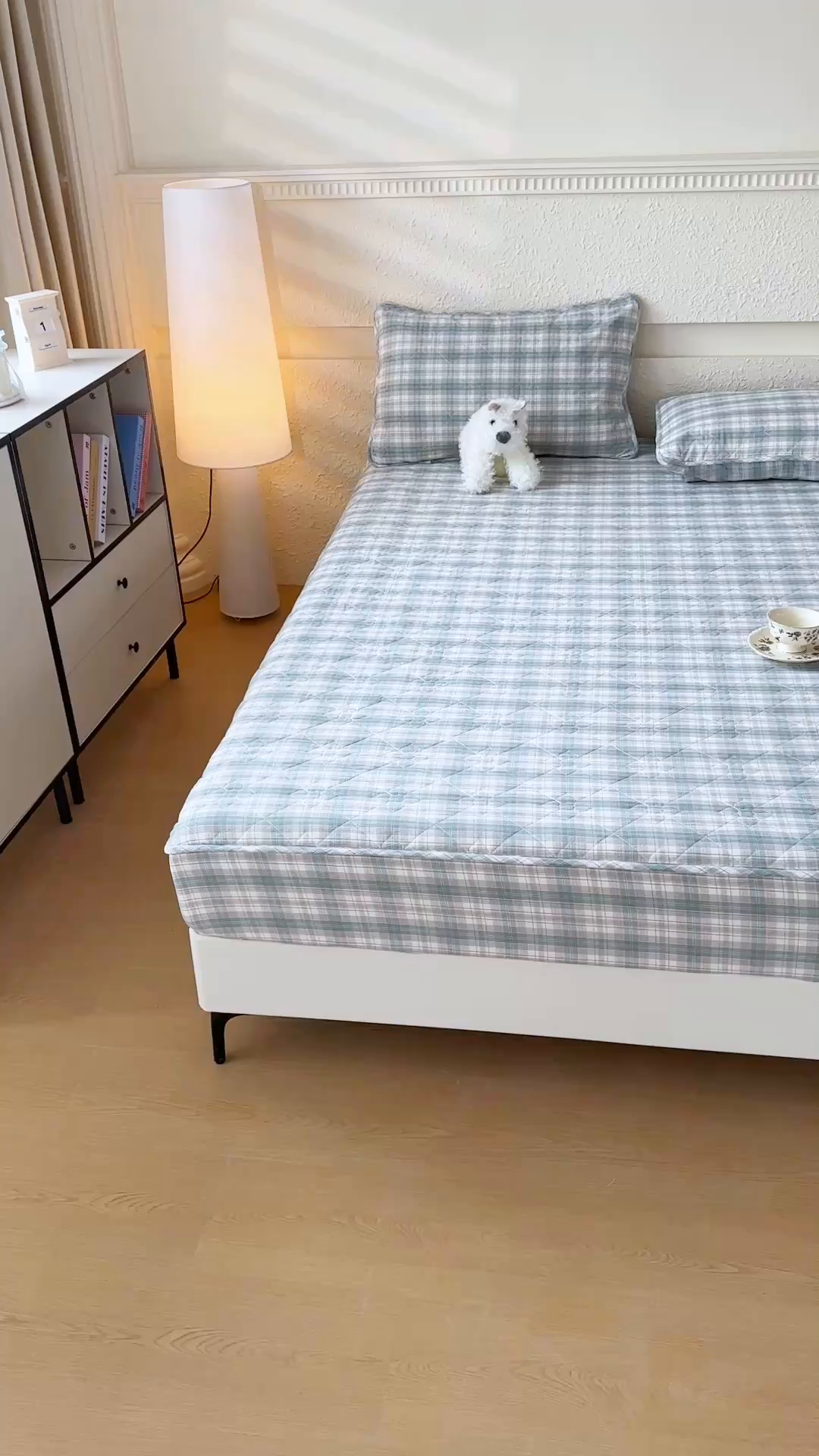 91家纺网 家纺一手货源 找家纺 （总）沐纯家居 2025新款A类全棉色织水洗棉大豆棉床笠-半糖系列