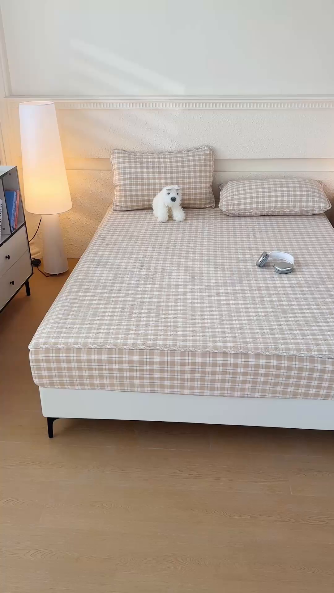 91家纺网 家纺一手货源 找家纺 沐纯家居 2025新款A类全棉色织水洗棉大豆棉床笠-半糖系列 半糖-卡其