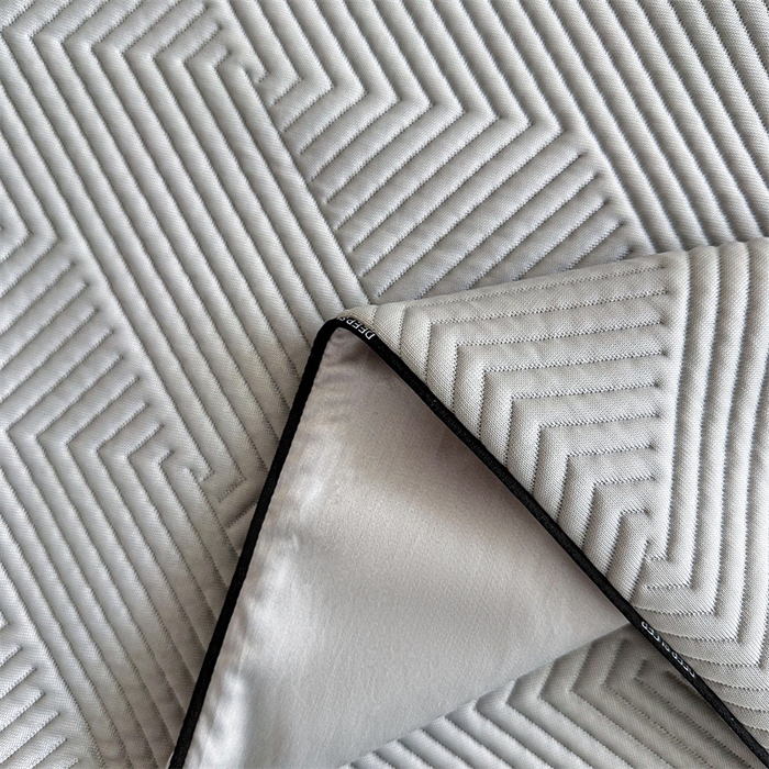 91家纺网 家纺一手货源 找家纺 若未家居 LOVEWE HOUSE 2025新款PE中分子凉感凉席三件套 泡芙-灰