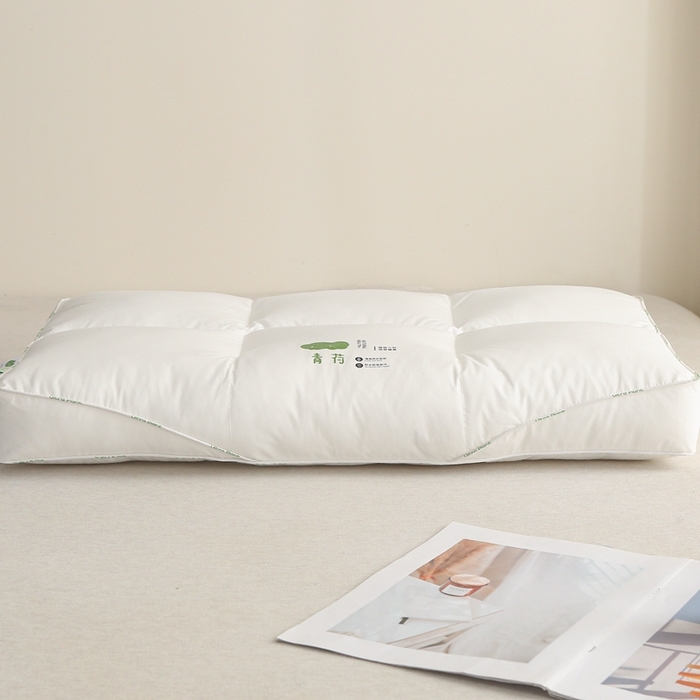 91家纺网 家纺一手货源 找家纺 （总）怡薇格枕芯 2025新款全棉60支青荷六格护颈枕头枕芯