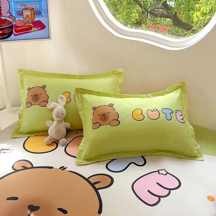 浩诚 2025新款全棉纯棉宽边单枕套汇总 水豚巴拉