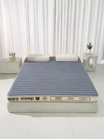 91家纺网 家纺一手货源 找家纺 缔莱（十三铭）被业 2025新款A类牛奶丝乳胶记忆抗压棉床垫 H熊--灰-6cm