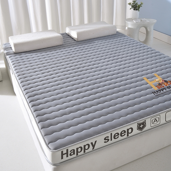 91家纺网 家纺一手货源 找家纺 缔莱（十三铭）被业 2025新款A类牛奶丝乳胶记忆抗压棉床垫 H熊--灰-10cm