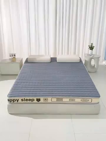 91家纺网 家纺一手货源 找家纺 缔莱（十三铭）被业 2025新款A类牛奶丝乳胶记忆抗压棉床垫 H熊--灰-10cm