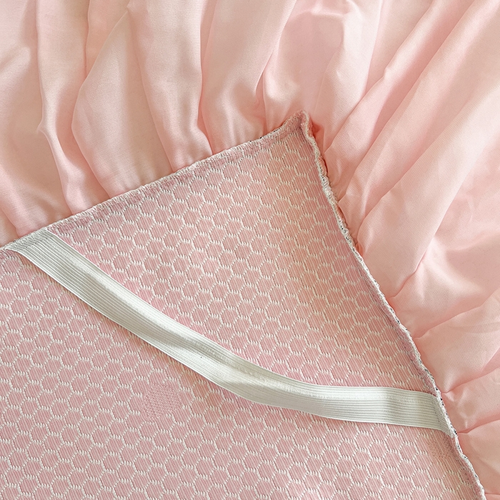 91家纺网 家纺一手货源 找家纺 （总）网红馆（ck家纺） 2025新款床裙款豆豆凉感席凉席席子-甜心蝴蝶