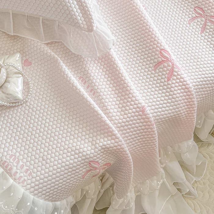 91家纺网 家纺一手货源 找家纺 （总）网红馆（ck家纺） 2025新款床盖款豆豆凉感席凉席席子-甜心蝴蝶