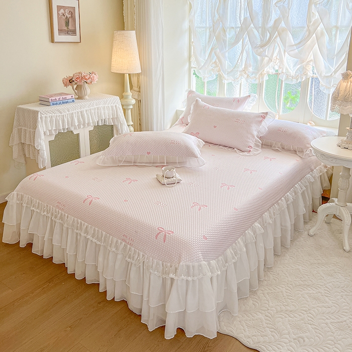 91家纺网 家纺一手货源 找家纺 网红馆（ck家纺） 2025新款床盖款豆豆凉感席凉席席子-甜心蝴蝶 甜心蝴蝶-粉