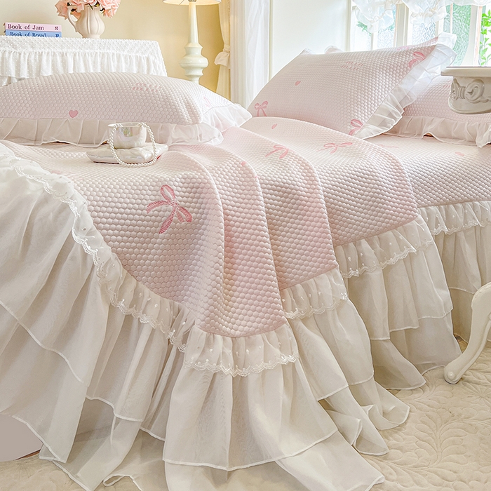 91家纺网 家纺一手货源 找家纺 网红馆（ck家纺） 2025新款床盖款豆豆凉感席凉席席子-甜心蝴蝶 甜心蝴蝶-粉