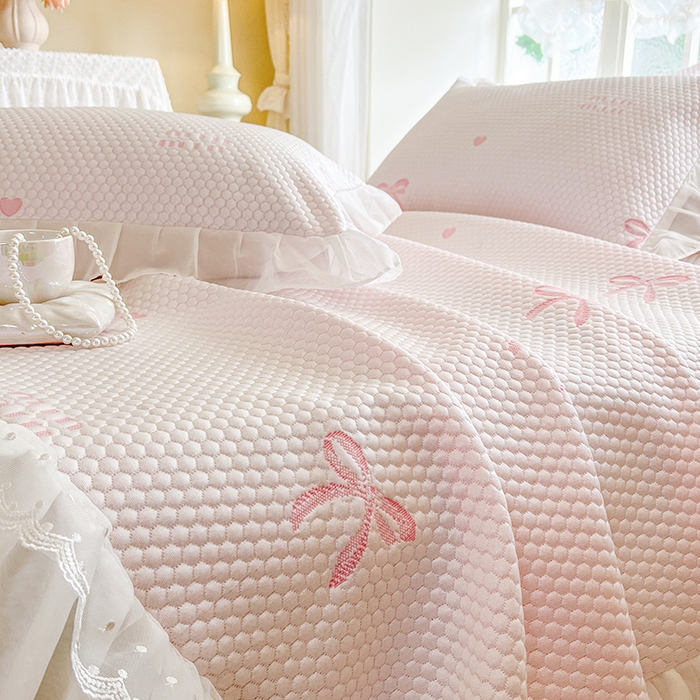 91家纺网 家纺一手货源 找家纺 网红馆（ck家纺） 2025新款床盖款豆豆凉感席凉席席子-甜心蝴蝶 甜心蝴蝶-粉