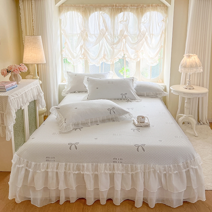 网红馆（ck家纺） 2025新款床盖款豆豆凉感席凉席席子-甜心蝴蝶 甜心蝴蝶-灰