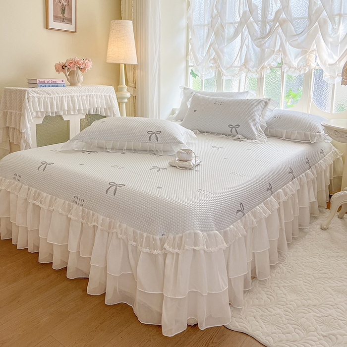 91家纺网 家纺一手货源 找家纺 网红馆（ck家纺） 2025新款床盖款豆豆凉感席凉席席子-甜心蝴蝶 甜心蝴蝶-灰