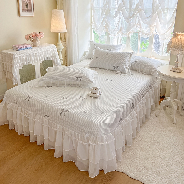 91家纺网 家纺一手货源 找家纺 网红馆（ck家纺） 2025新款床盖款豆豆凉感席凉席席子-甜心蝴蝶 甜心蝴蝶-灰