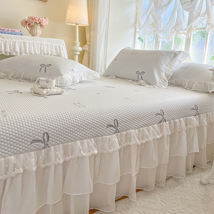 91家纺网 家纺一手货源 找家纺 网红馆（ck家纺） 2025新款床盖款豆豆凉感席凉席席子-甜心蝴蝶 甜心蝴蝶-灰