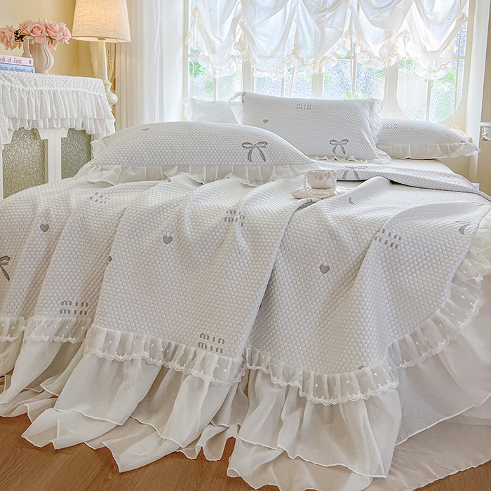 91家纺网 家纺一手货源 找家纺 网红馆（ck家纺） 2025新款床盖款豆豆凉感席凉席席子-甜心蝴蝶 甜心蝴蝶-灰