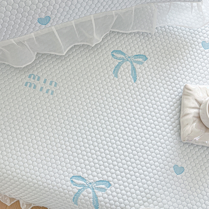 91家纺网 家纺一手货源 找家纺 网红馆（ck家纺） 2025新款床盖款豆豆凉感席凉席席子-甜心蝴蝶 甜心蝴蝶-天蓝