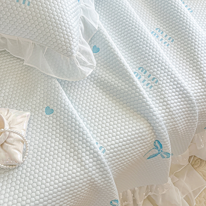 91家纺网 家纺一手货源 找家纺 网红馆（ck家纺） 2025新款床盖款豆豆凉感席凉席席子-甜心蝴蝶 甜心蝴蝶-天蓝