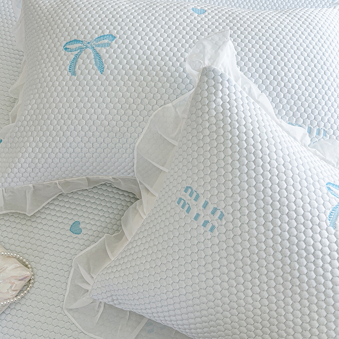 91家纺网 家纺一手货源 找家纺 网红馆（ck家纺） 2025新款床盖款豆豆凉感席凉席席子-甜心蝴蝶 甜心蝴蝶-天蓝