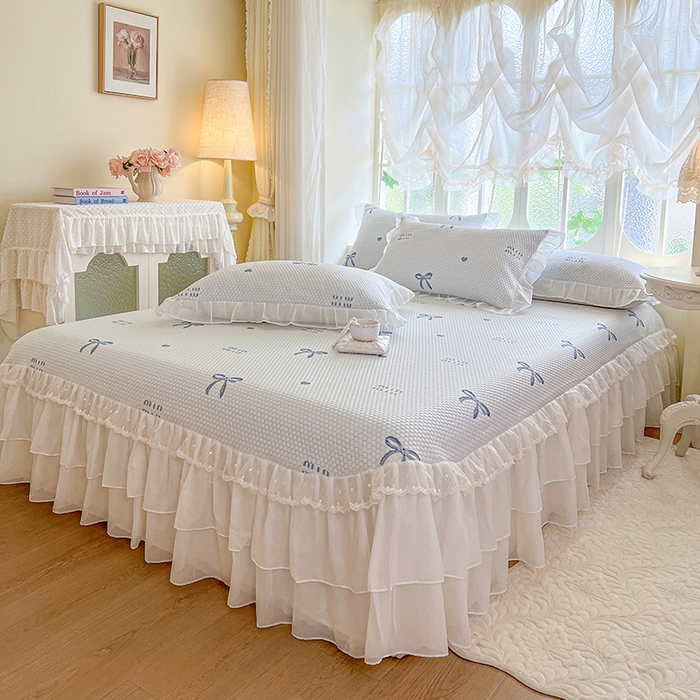 91家纺网 家纺一手货源 找家纺 网红馆（ck家纺） 2025新款床盖款豆豆凉感席凉席席子-甜心蝴蝶 甜心蝴蝶-蔚蓝