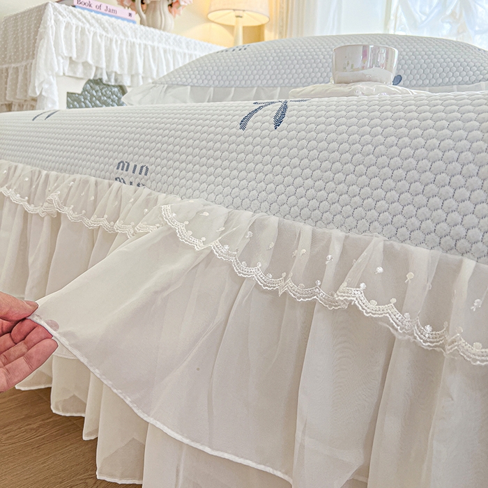 91家纺网 家纺一手货源 找家纺 网红馆（ck家纺） 2025新款床盖款豆豆凉感席凉席席子-甜心蝴蝶 甜心蝴蝶-蔚蓝