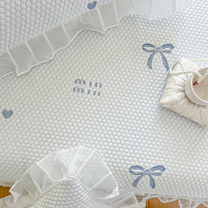 91家纺网 家纺一手货源 找家纺 网红馆（ck家纺） 2025新款床盖款豆豆凉感席凉席席子-甜心蝴蝶 甜心蝴蝶-蔚蓝