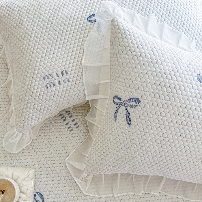 91家纺网 家纺一手货源 找家纺 网红馆（ck家纺） 2025新款床裙款豆豆凉感席凉席席子-甜心蝴蝶 甜心蝴蝶-蔚蓝