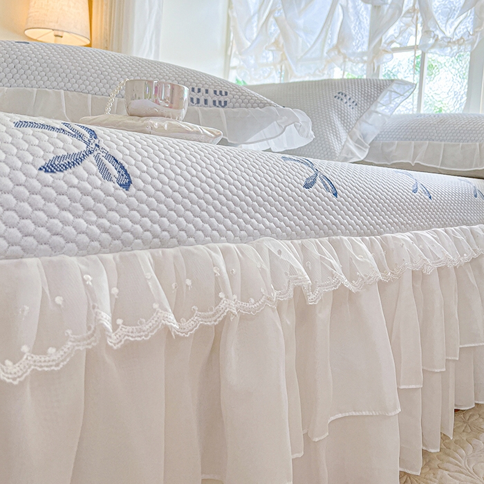 91家纺网 家纺一手货源 找家纺 网红馆（ck家纺） 2025新款床盖款豆豆凉感席凉席席子-甜心蝴蝶 甜心蝴蝶-蔚蓝