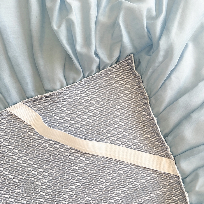 91家纺网 家纺一手货源 找家纺 网红馆（ck家纺） 2025新款床裙款豆豆凉感席凉席席子-甜心蝴蝶 甜心蝴蝶-蔚蓝