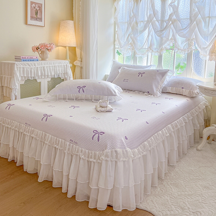 91家纺网 家纺一手货源 找家纺 网红馆（ck家纺） 2025新款床盖款豆豆凉感席凉席席子-甜心蝴蝶 甜心蝴蝶-紫