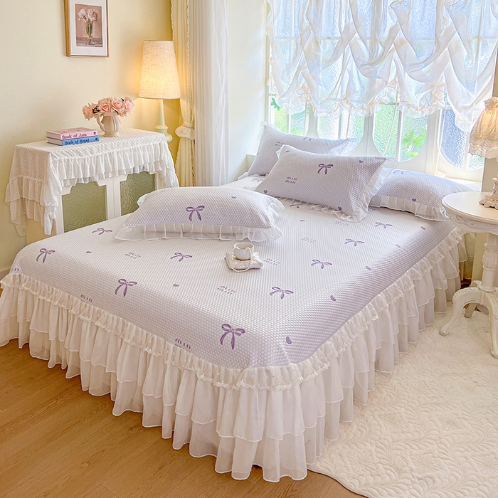 91家纺网 家纺一手货源 找家纺 网红馆（ck家纺） 2025新款床盖款豆豆凉感席凉席席子-甜心蝴蝶 甜心蝴蝶-紫