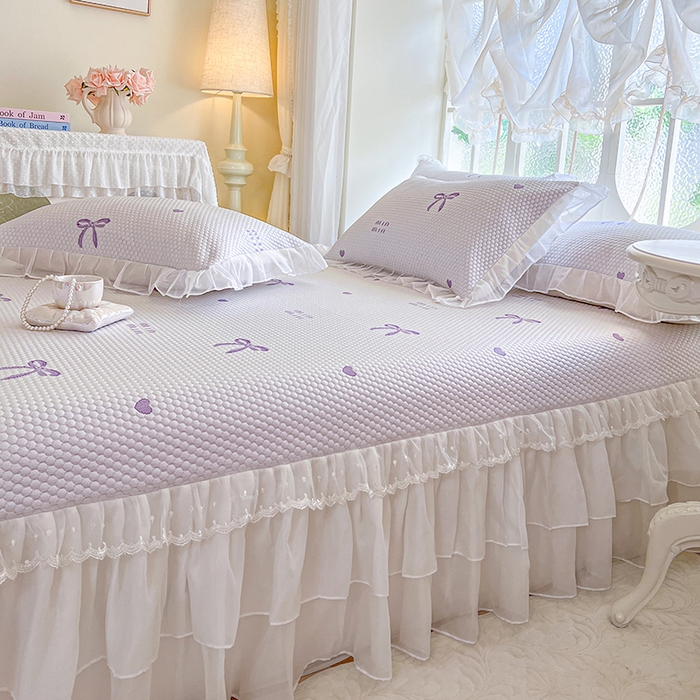 91家纺网 家纺一手货源 找家纺 网红馆（ck家纺） 2025新款床盖款豆豆凉感席凉席席子-甜心蝴蝶 甜心蝴蝶-紫