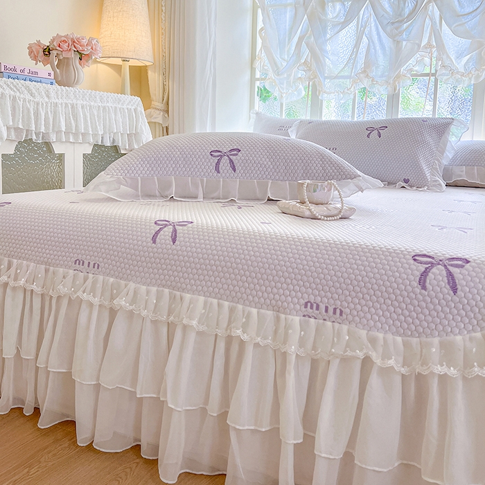 91家纺网 家纺一手货源 找家纺 网红馆（ck家纺） 2025新款床盖款豆豆凉感席凉席席子-甜心蝴蝶 甜心蝴蝶-紫