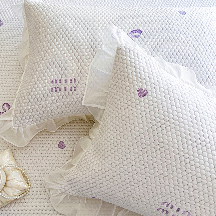 91家纺网 家纺一手货源 找家纺 网红馆（ck家纺） 2025新款床裙款豆豆凉感席凉席席子-甜心蝴蝶 甜心蝴蝶-紫