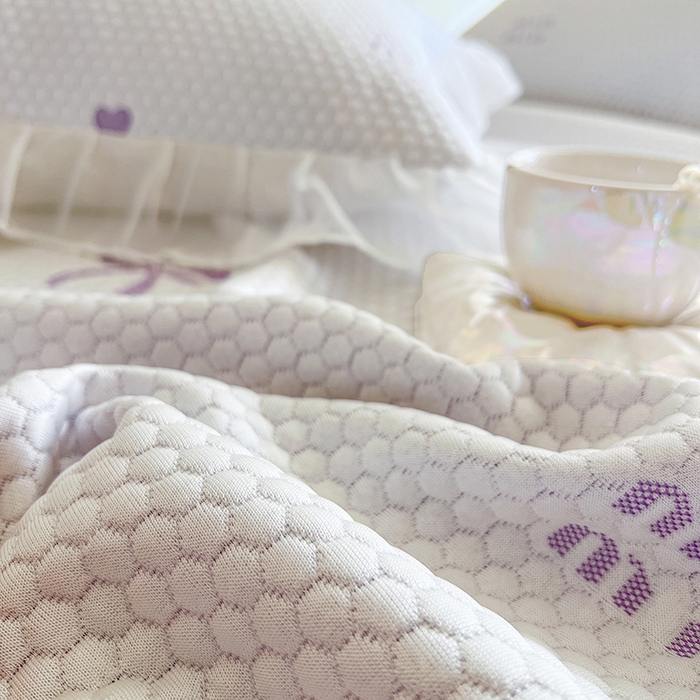 91家纺网 家纺一手货源 找家纺 网红馆（ck家纺） 2025新款床裙款豆豆凉感席凉席席子-甜心蝴蝶 甜心蝴蝶-紫