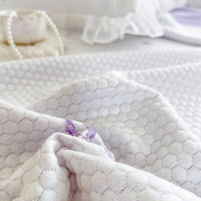 91家纺网 家纺一手货源 找家纺 网红馆（ck家纺） 2025新款床盖款豆豆凉感席凉席席子-甜心蝴蝶 甜心蝴蝶-紫