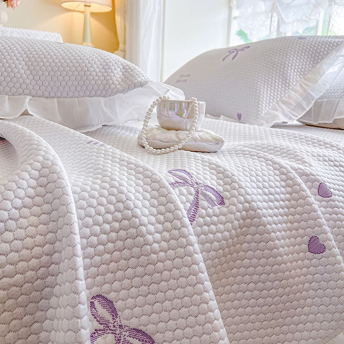 91家纺网 家纺一手货源 找家纺 网红馆（ck家纺） 2025新款床盖款豆豆凉感席凉席席子-甜心蝴蝶 甜心蝴蝶-紫