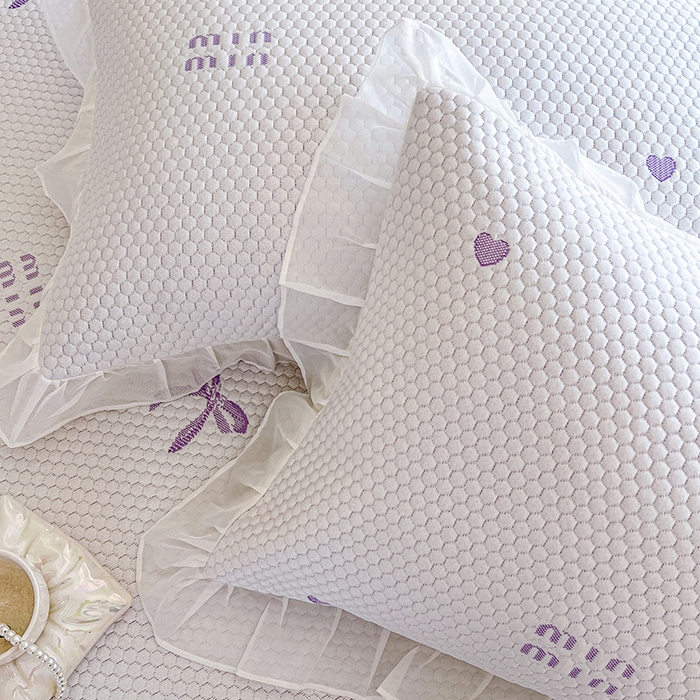 91家纺网 家纺一手货源 找家纺 网红馆（ck家纺） 2025新款床盖款豆豆凉感席凉席席子-甜心蝴蝶 甜心蝴蝶-紫