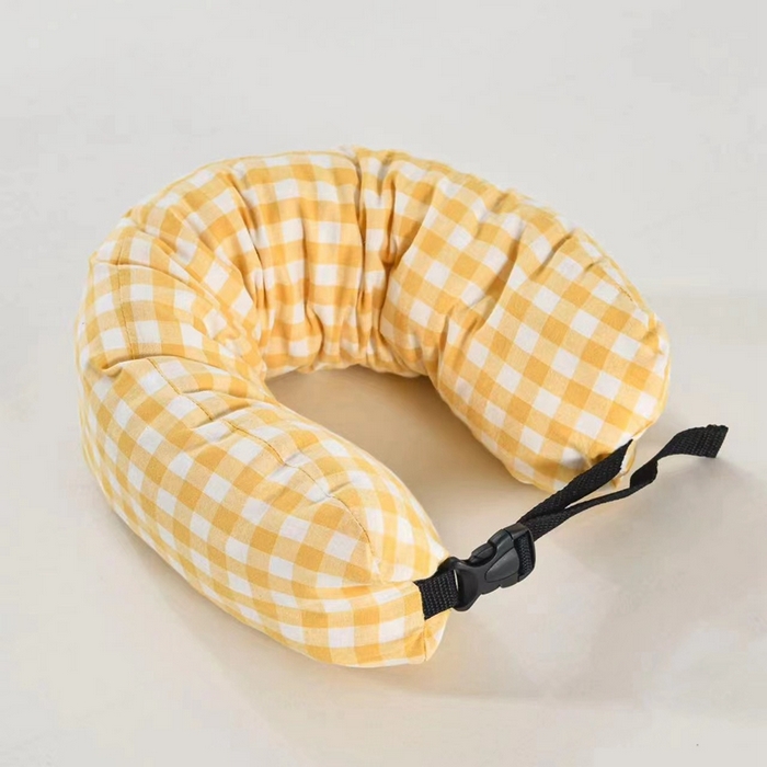 91家纺网 家纺一手货源 找家纺 （总）枕芯真意 2025新款全棉色织碎乳胶u型枕