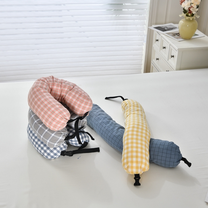 91家纺网 家纺一手货源 找家纺 （总）枕芯真意 2025新款全棉色织碎乳胶u型枕