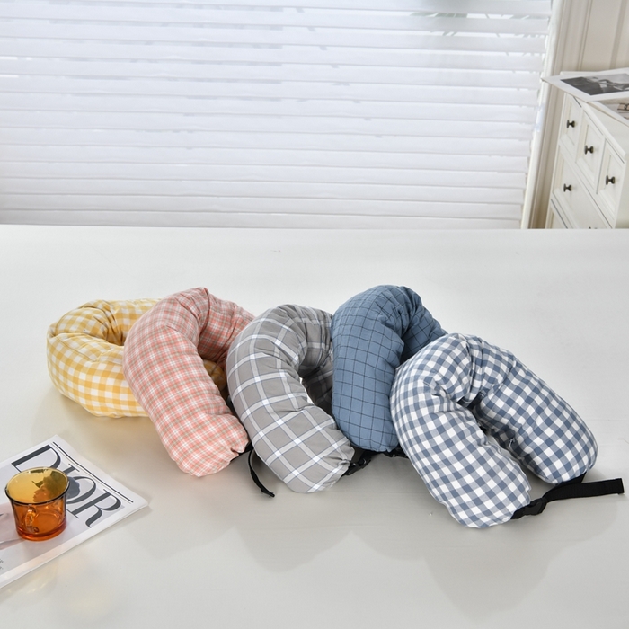 91家纺网 家纺一手货源 找家纺 （总）枕芯真意 2025新款全棉色织碎乳胶u型枕