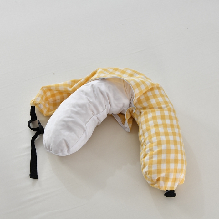 91家纺网 家纺一手货源 找家纺 （总）枕芯真意 2025新款全棉色织碎乳胶u型枕