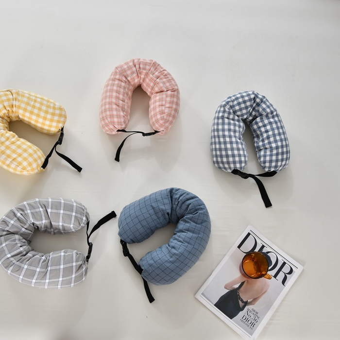 91家纺网 家纺一手货源 找家纺 （总）枕芯真意 2025新款全棉色织碎乳胶u型枕