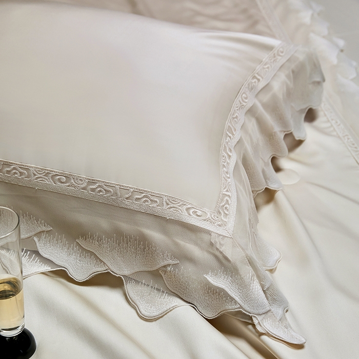 91家纺网 家纺一手货源 找家纺 淼铭家纺 2025新款莱赛尔夏被四件套-黛莉丝系列 黛莉丝-金