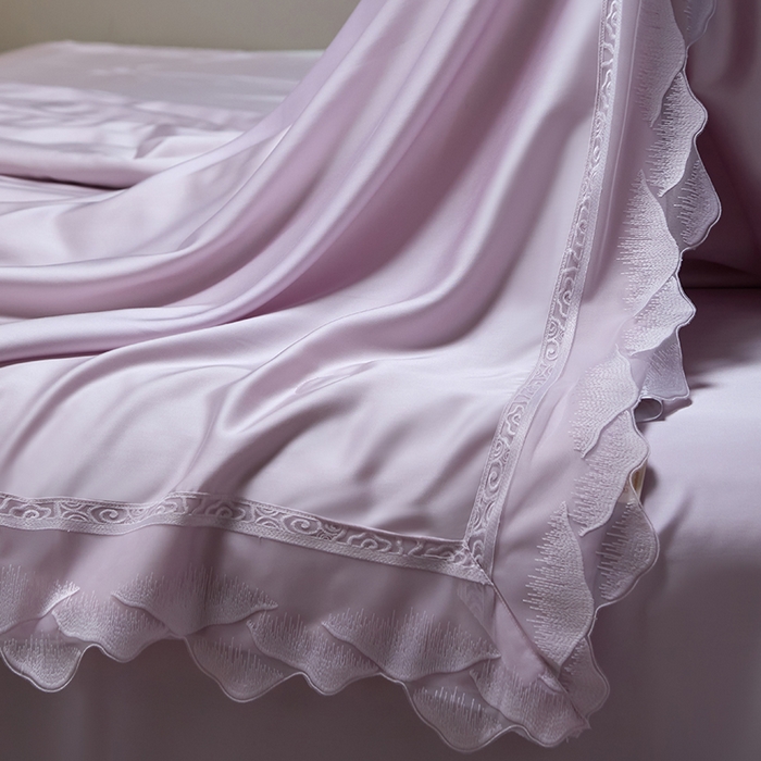 91家纺网 家纺一手货源 找家纺 淼铭家纺 2025新款莱赛尔夏被四件套-黛莉丝系列 黛莉丝-紫