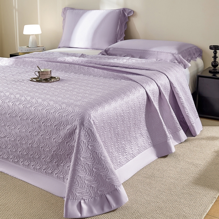 91家纺网 家纺一手货源 找家纺 淼铭家纺 2025新款莱赛尔夏被四件套-黛莉丝系列 黛莉丝-紫