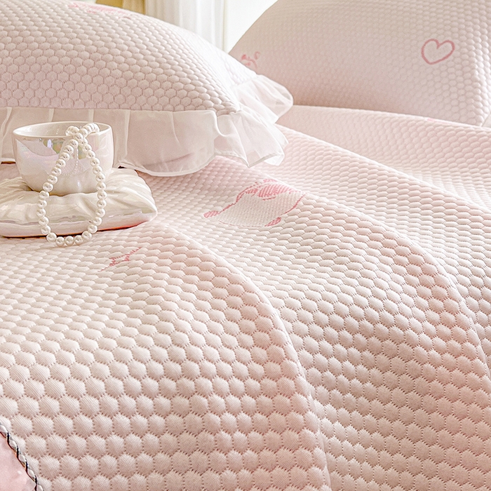 91家纺网 家纺一手货源 找家纺 （总）网红馆（ck家纺） 2025新款床裙款豆豆凉感席凉席席子-可爱巴拉